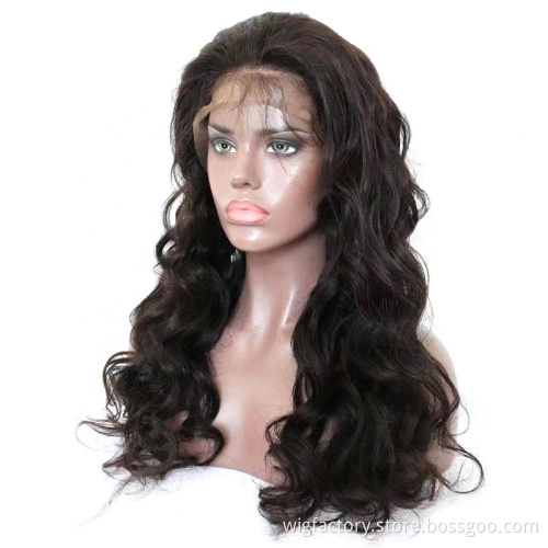 accept custom full hd lace indian hair wig, body wave raw indian wig hd lace front wig 13x6